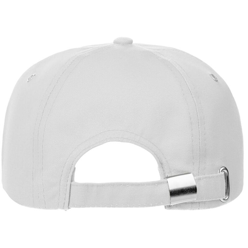 Бейсболка Canopy, белая с темно-синим кантом арт.15149.60