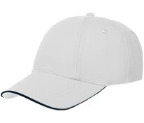 Бейсболка Canopy, белая с темно-синим кантом арт.15149.60