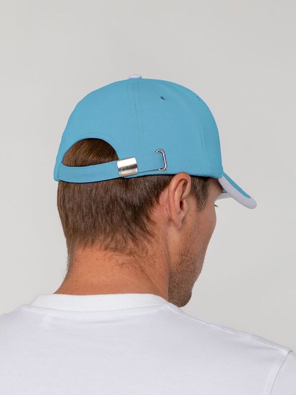Бейсболка Honor, голубая с белым кантом арт.15150.14