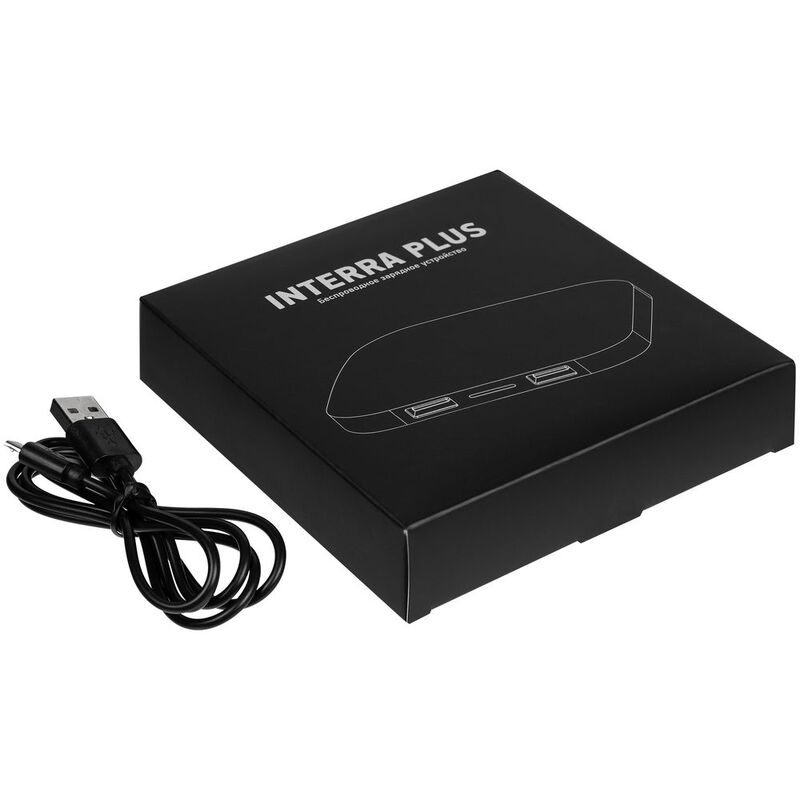 Беспроводное зарядное устройство Interra Plus, черное арт.24304.30