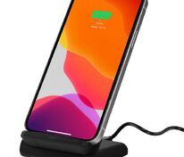 Беспроводное зарядное устройство с быстрой зарядкой Overtop, черное арт.24305.30