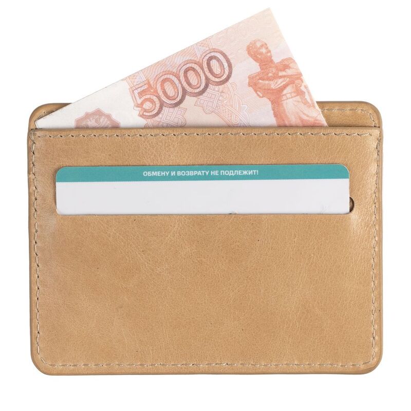 Чехол для карт Remini, бежевый арт.55606.11