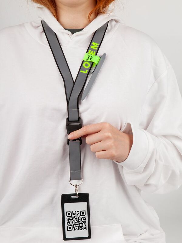 Лента светоотражающая Interlevel, черная с серым арт.16136.13