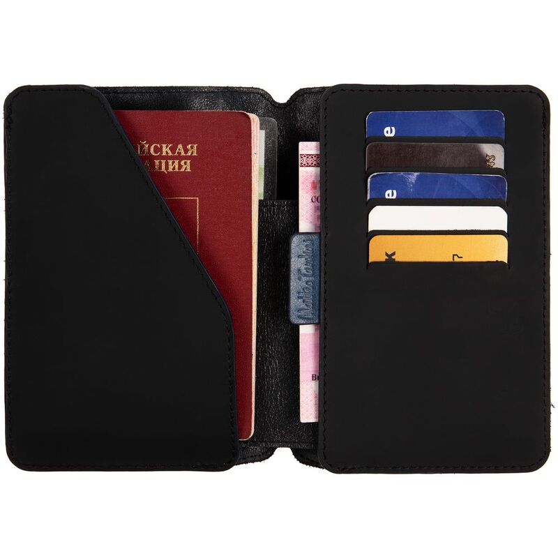 Автобумажник Arrival, черный с синим арт.16152.34