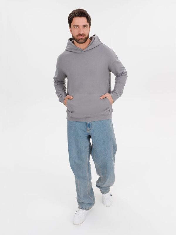 Худи оверсайз унисекс Outshine, серое арт.15029.11