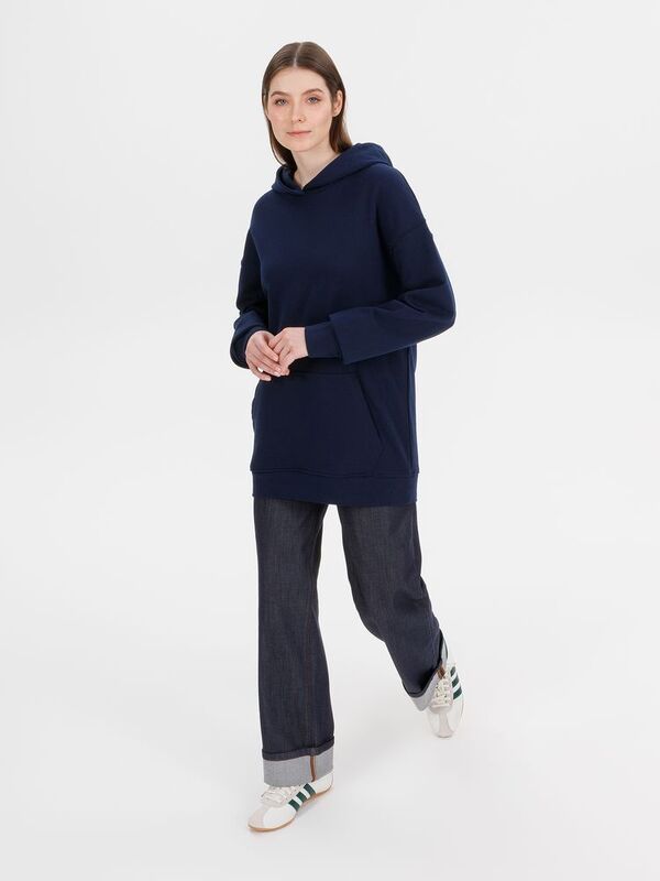 Худи оверсайз унисекс Outshine, темно-синее арт.15029.44