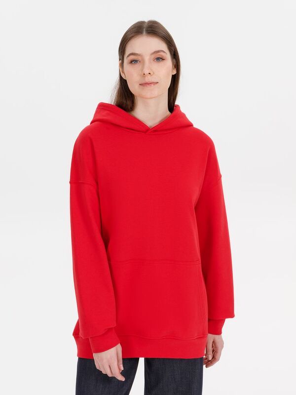 Худи оверсайз унисекс Outshine, красное арт.15029.50