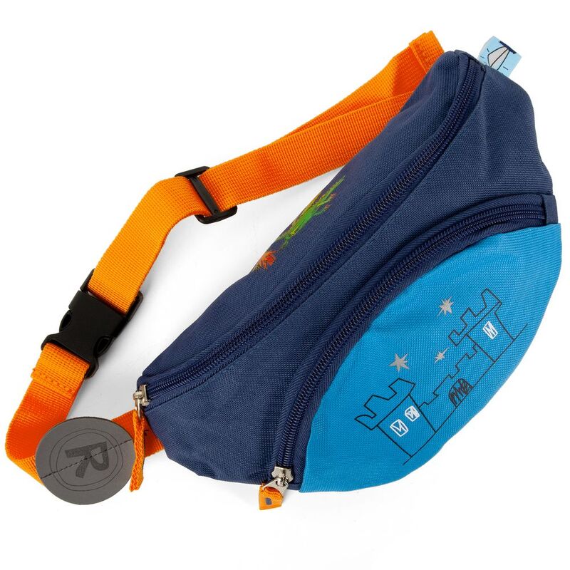 Поясная сумка детская Kiddo, синяя с голубым арт.16182.01