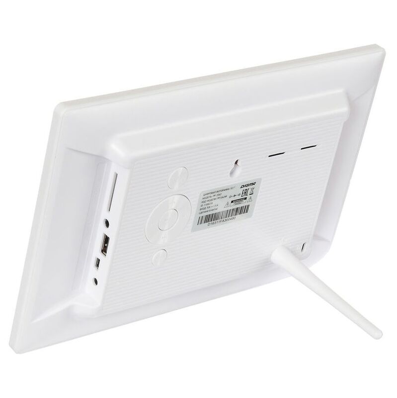 Цифровая фоторамка Digma PF-1043, белая арт.15391.60