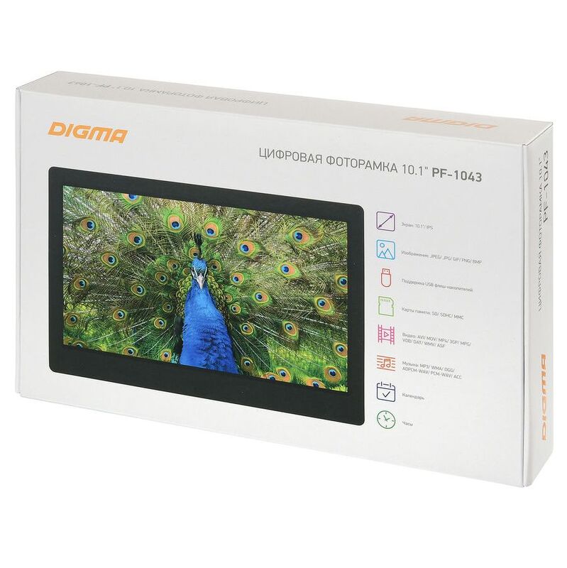 Цифровая фоторамка Digma PF-1043, черная арт.15391.30