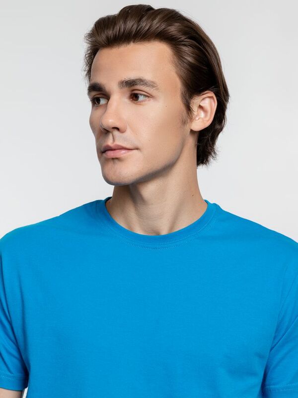 Футболка унисекс T-Bolka 160, бирюзовая арт.6140.42