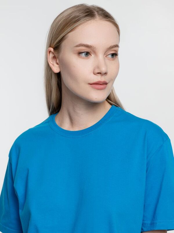 Футболка унисекс T-Bolka 160, бирюзовая арт.6140.42