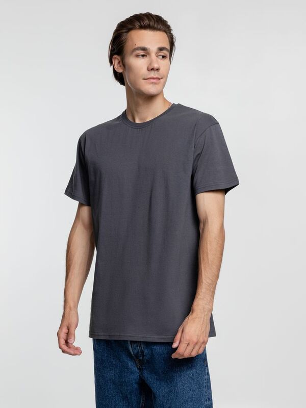 Футболка унисекс T-Bolka 160, темно-серая (графит) арт.6140.10