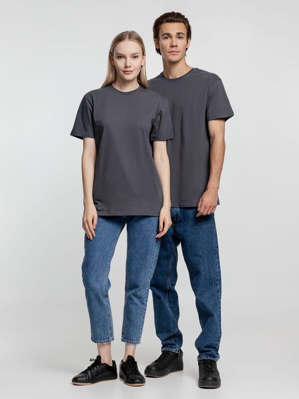 Футболка унисекс T-Bolka 160, темно-серая (графит) арт.6140.10