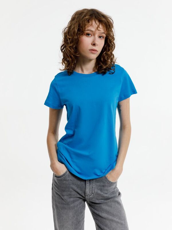 Футболка женская T-bolka Lady, бирюзовая арт.1878.42