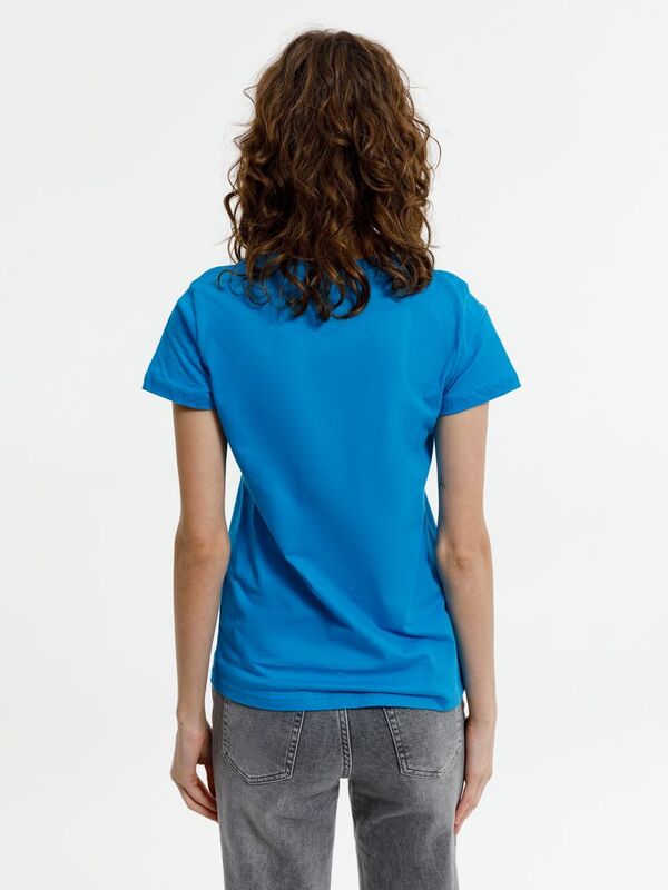 Футболка женская T-bolka Lady, бирюзовая арт.1878.42