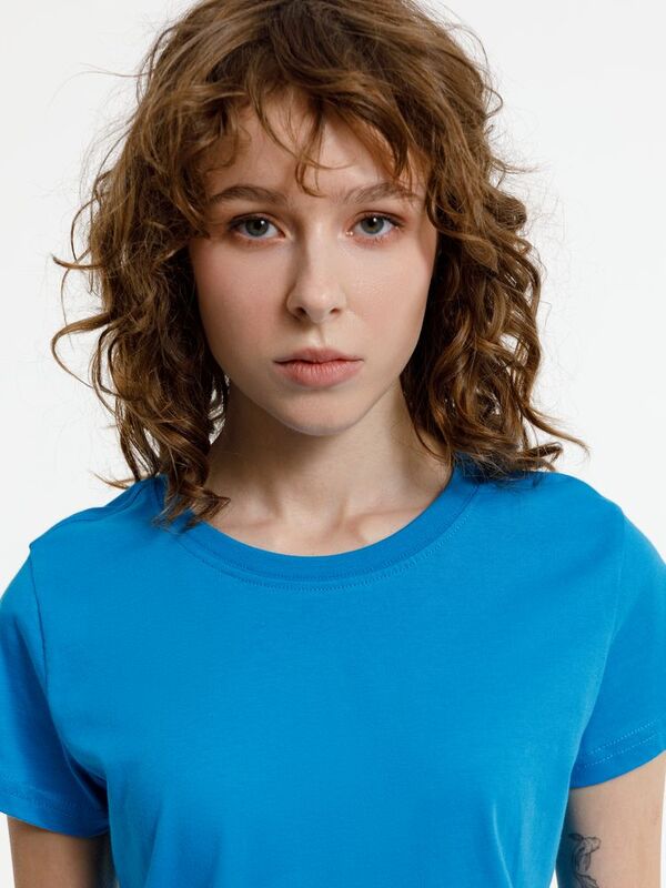 Футболка женская T-bolka Lady, бирюзовая арт.1878.42