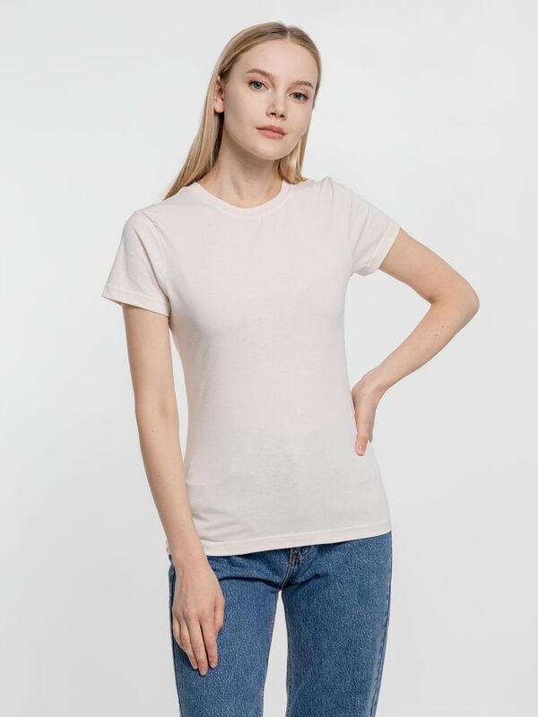 Футболка женская T-bolka Lady, молочно-белая арт.1878.62