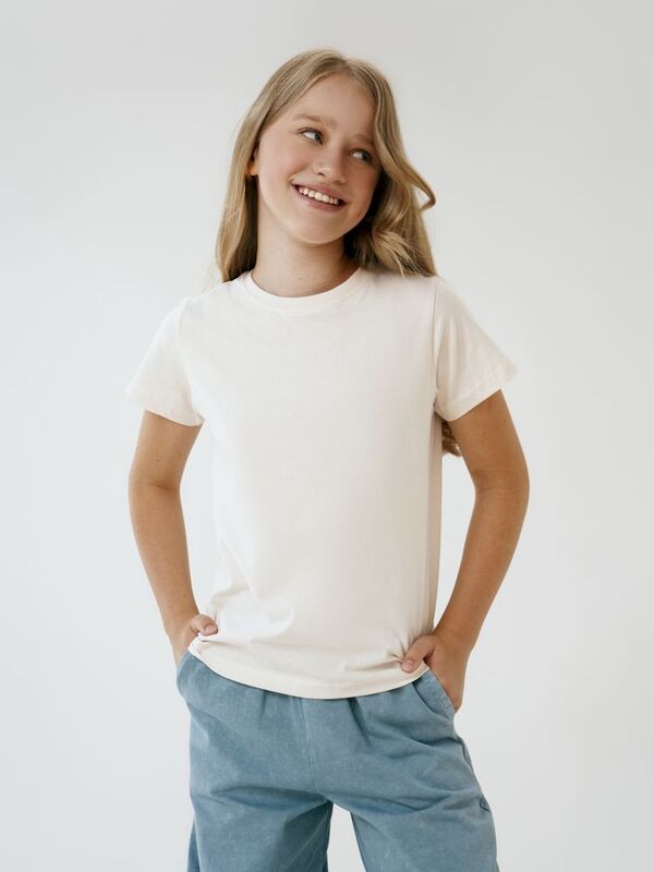 Футболка детская T-Bolka Kids, молочно-белая арт.2504.62