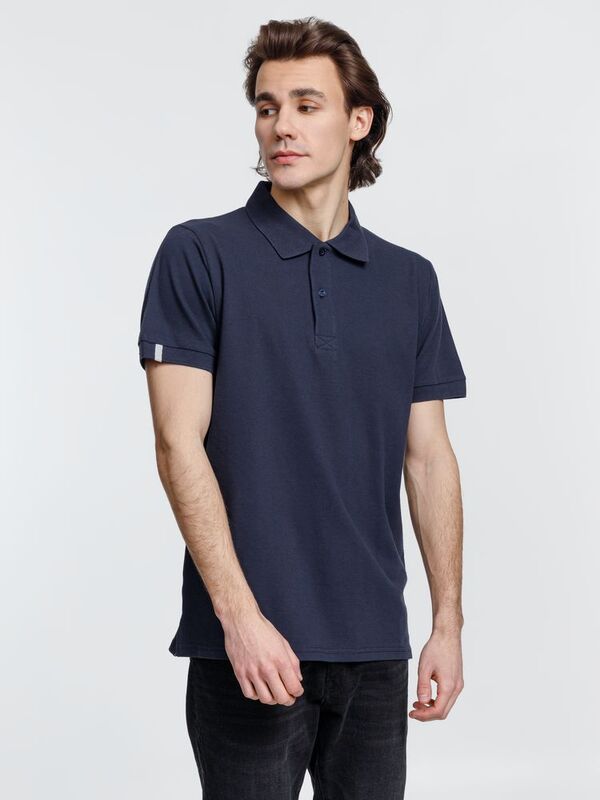 Рубашка поло мужская Virma Premium, темно-синяя арт.11145.40