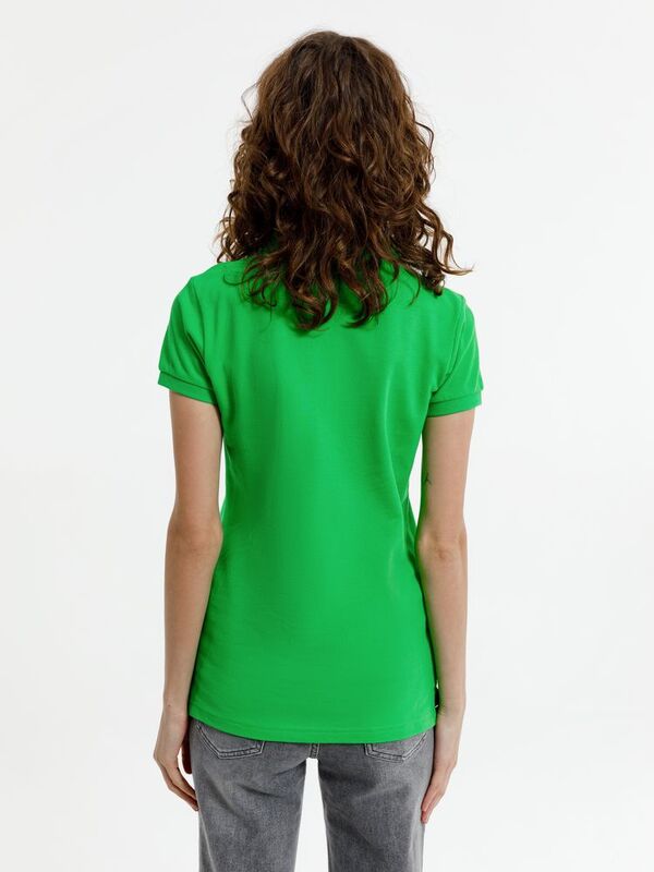 Рубашка поло женская Virma Premium Lady, зеленое яблоко арт.11146.94