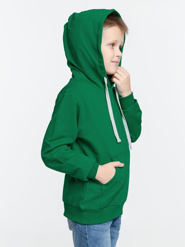 Толстовка с капюшоном детская Kirenga Kids, зеленая арт.11147.92