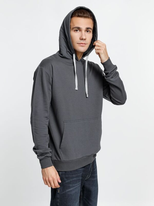 Толстовка с капюшоном Kirenga, темно-серая (графит) арт.6894.10