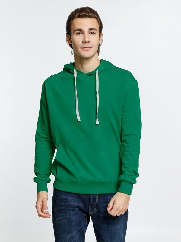 Толстовка с капюшоном Kirenga, зеленая арт.6894.92