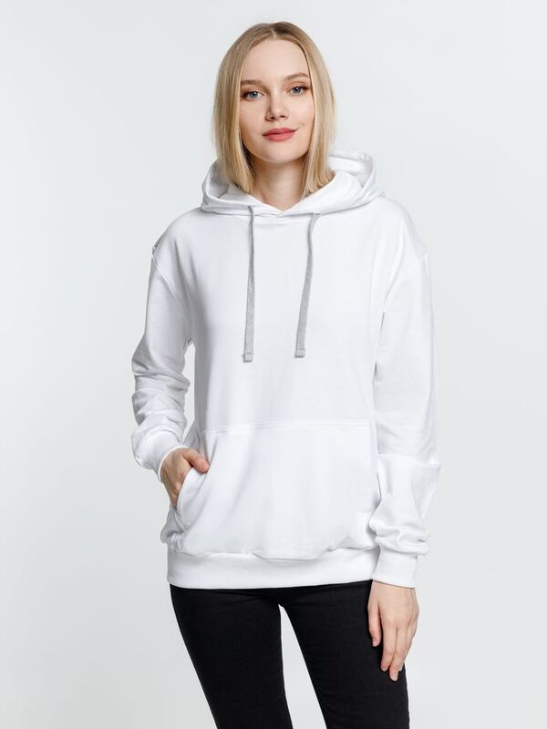 Толстовка с капюшоном Kirenga, белая (белоснежная) арт.6894.61