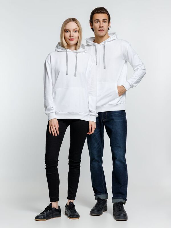 Толстовка с капюшоном Kirenga, белая (белоснежная) арт.6894.61