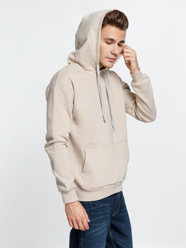 Толстовка с капюшоном Kirenga Heavy, бежевая арт.6926.12