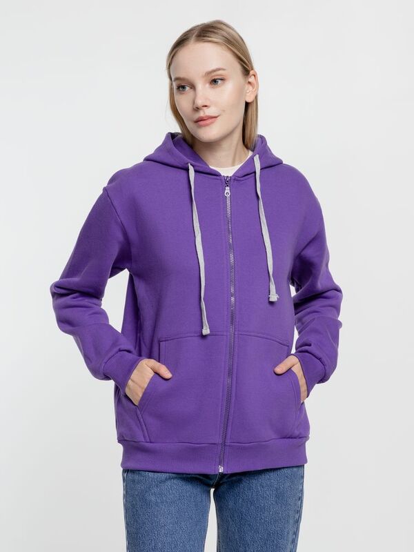 Толстовка на молнии с капюшоном Siverga Heavy, фиолетовая арт.6927.78