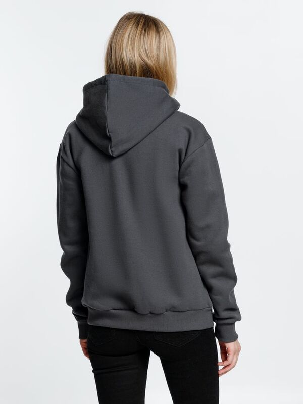 Толстовка на молнии с капюшоном Siverga Heavy, темно-серая (графит) арт.6927.10