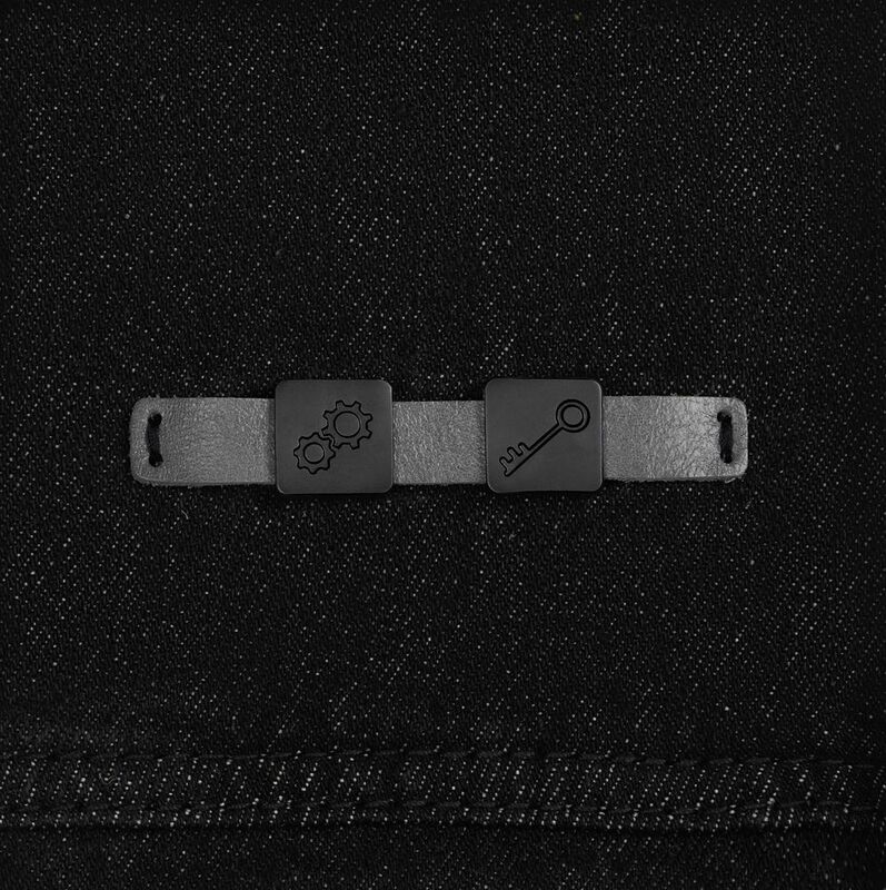 Лейбл кожаный Beta, XS, серый арт.15256.10