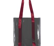 Шопер Clear Fest, прозрачный серый с красными ручками арт.15365.51