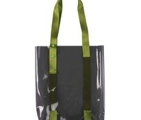 Шопер Clear Fest, прозрачный серый с зелеными ручками арт.15365.91