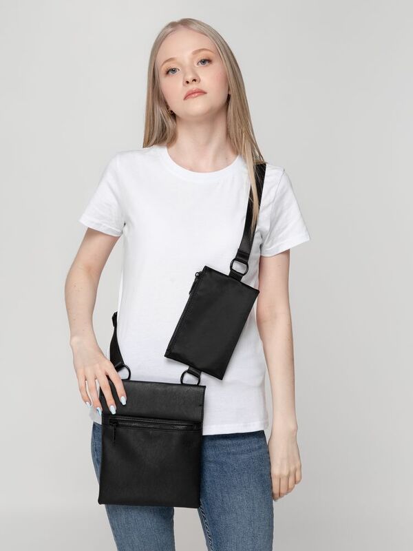 Сумка через плечо ringLink с отстегивающимся органайзером, черная арт.15370.30