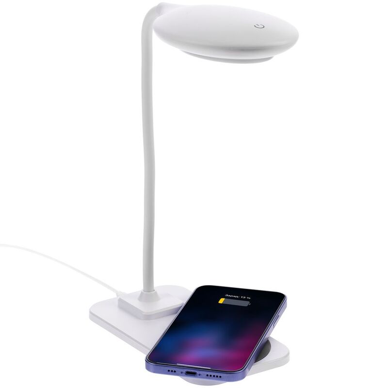 Настольная лампа с беспроводной зарядкой Modicum, белая арт.15839.60