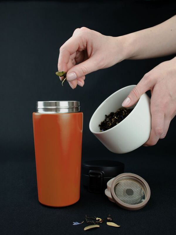 Термостакан с ситечком No Leak Infuser, оранжевый арт.13650.20