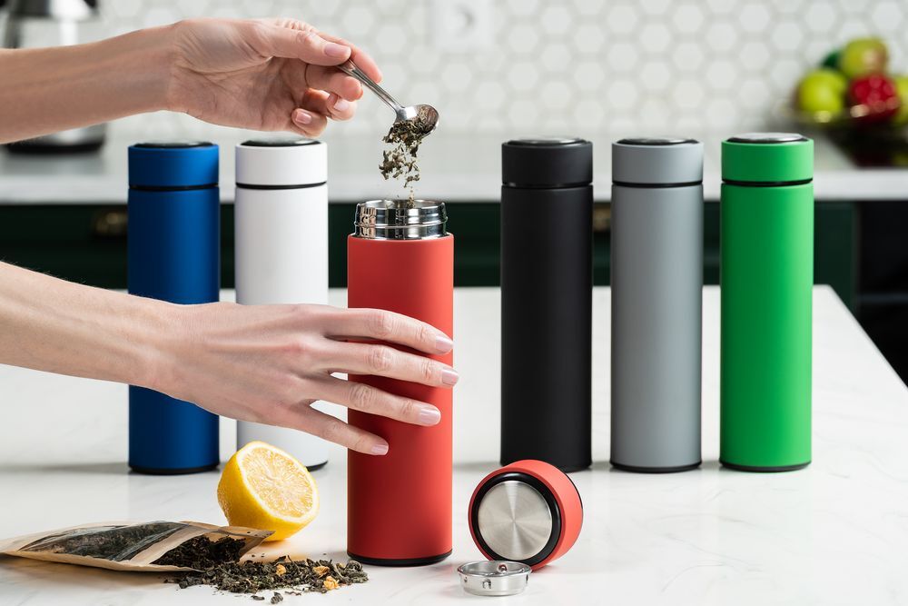 Термос с ситечком Percola, зеленый арт.15340.90