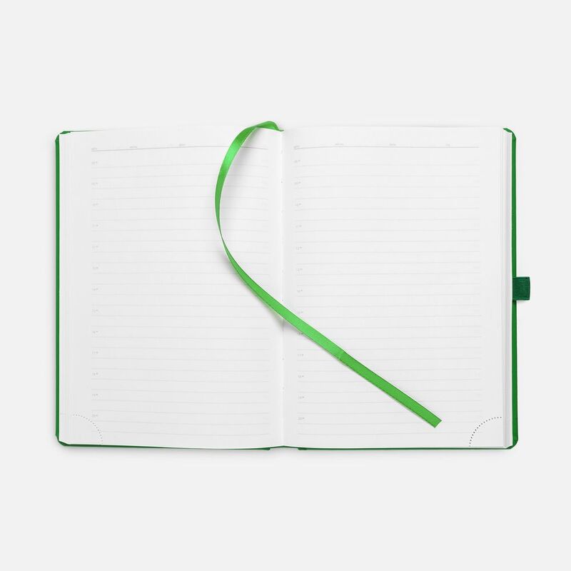 Ежедневник Favor Metal, недатированный, ярко-зеленый арт.17074.99