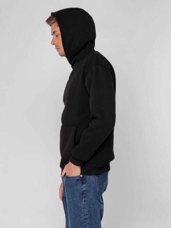 Худи унисекс оверсайз Full Swing, черное арт.15541.30