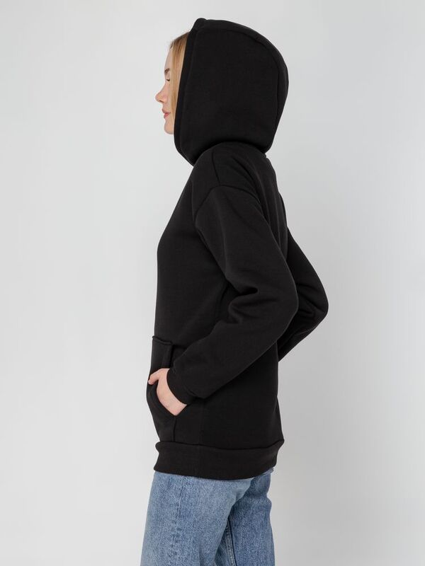 Худи унисекс оверсайз Full Swing, черное арт.15541.30