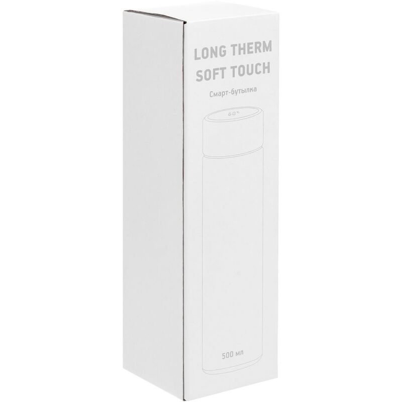 Смарт-бутылка с заменяемой батарейкой Long Therm Soft Touch, черная арт.15717.30