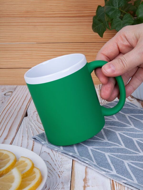 Кружка StopSpot с покрытием софт-тач, зеленая арт.19003.90