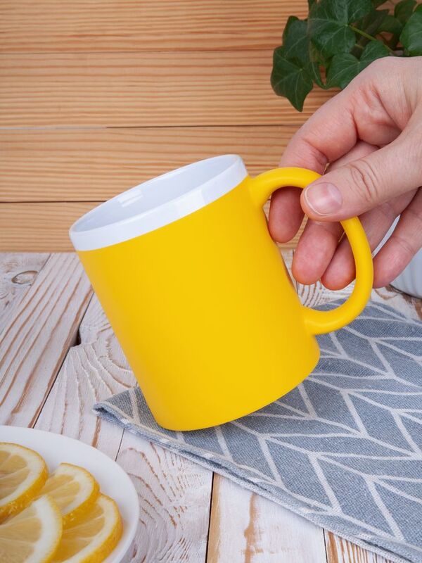 Кружка StopSpot с покрытием софт-тач, желтая арт.19003.80