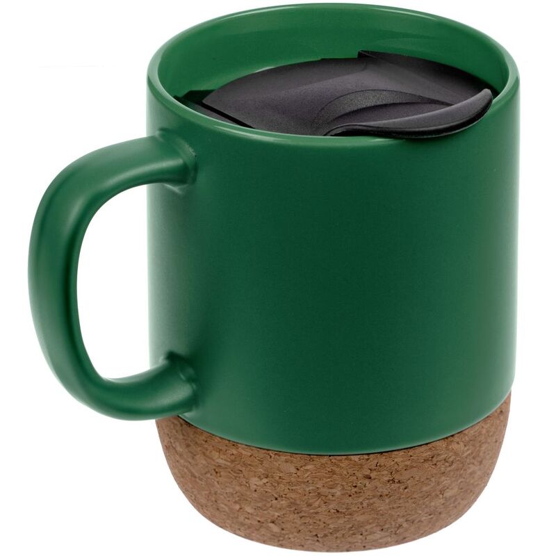 Кружка с пробковой подставкой Corky Walk, зеленая арт.12893.90