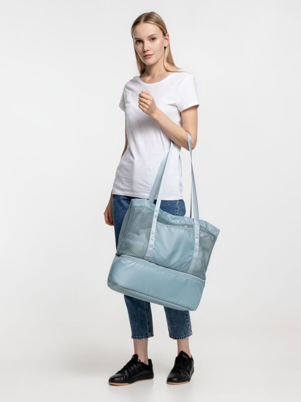 Шопер с термоотделением Verkko, серо-голубой арт.15463.13