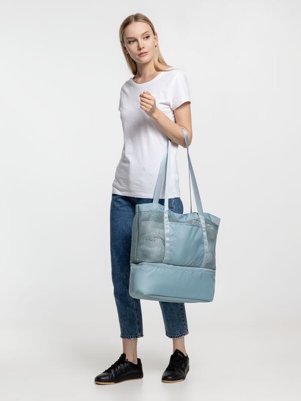 Шопер с термоотделением Verkko, серо-голубой арт.15463.13