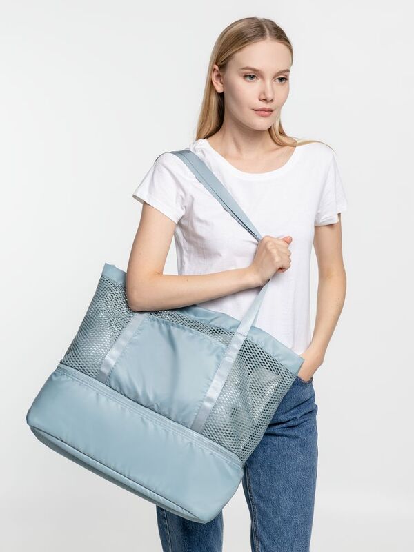 Шопер с термоотделением Verkko, серо-голубой арт.15463.13